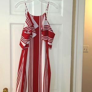Beautiful red and white dress